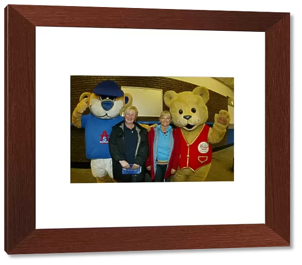 Excited Kids and Mascots: Broxi Bear and Hamleys Bear Celebrate Rangers 2-1 Pre-Season Victory at Ibrox Stadium