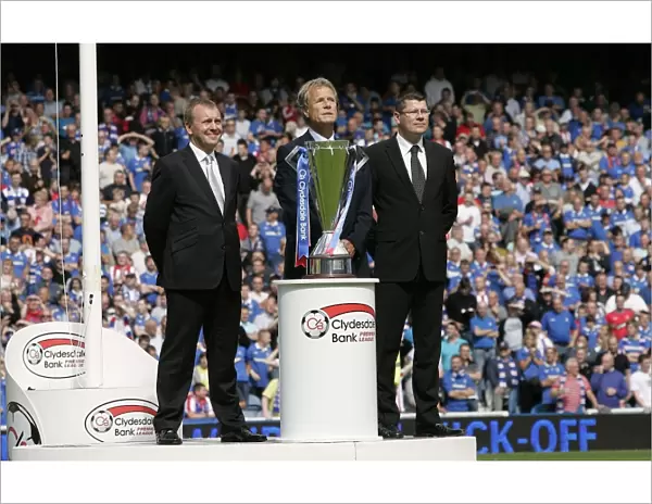 Rangers Football Club: Alistair Johnston Celebrates SPL Trophy Win at Ibrox Stadium