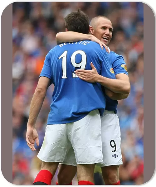 Rangers: Beattie and Miller's Unforgettable Goal Celebration (2-1 vs Kilmarnock, Scottish Premier League, Ibrox Stadium)