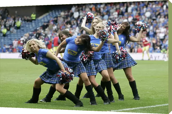 Thrilling Half Time: Rangers vs Kilmarnock at Ibrox - Cheerleaders Amidst the Excitement (2-1)