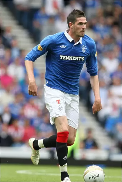 Rangers Kyle Lafferty Scores the Dramatic Winning Goal Against Kilmarnock in the Scottish Premier League at Ibrox Stadium (2-1)
