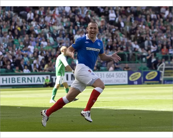 Rangers Kenny Miller's Euphoric Moment: 3-0 Goal Against Hibernian (Scottish Premier League)