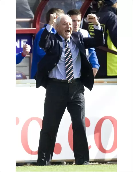 Smith's Triumph: Rangers Manager's Exultant Moment after Hearts 1-2 Rangers Win in Scottish Premier League