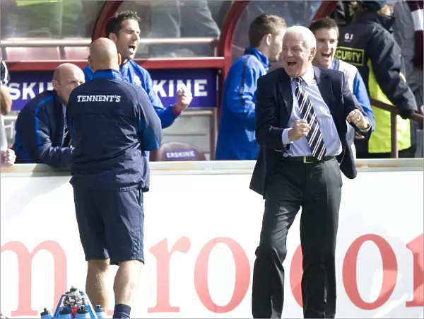 Walter Smith's Triumph: Rangers Manager's Euphoric Celebration After 1-2 Victory Over Hearts