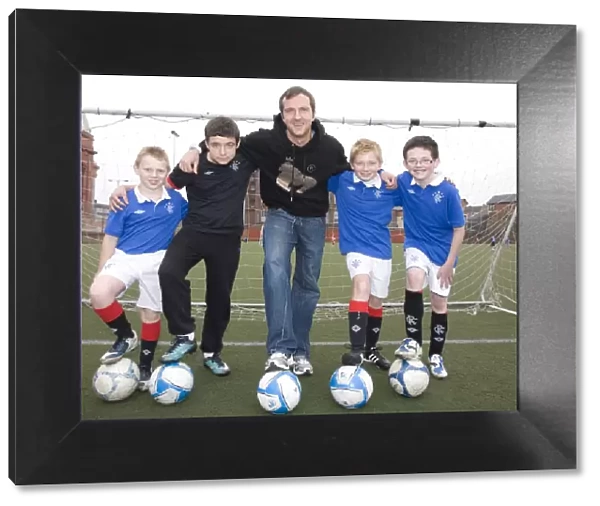 Rangers Football Club: October Soccer School at Ibrox Complex - Andy Webster Engages with Excited Kids