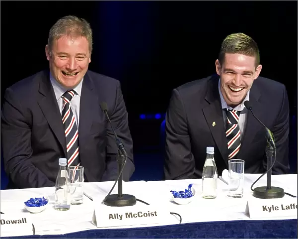 Rangers Football Club: Ally McCoist and Kyle Lafferty at the 2010 Junior AGM