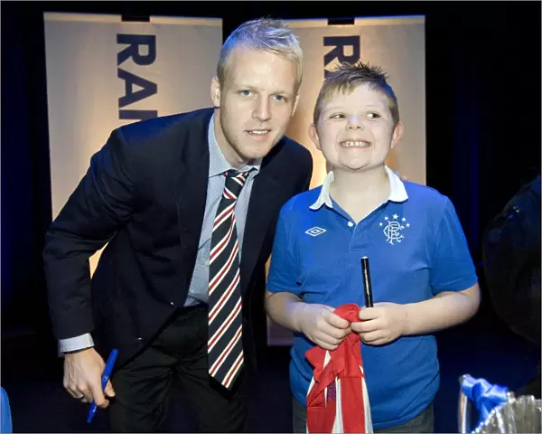 Rangers Football Club: Steven Naismith Engages with a Fan at the Junior AGM (2010) - The Armadillo