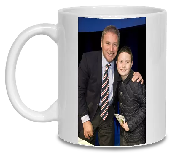 Rangers Football Club: Ally McCoist Engages with a Fan at the 2010 Junior AGM, SECC's Armadillo