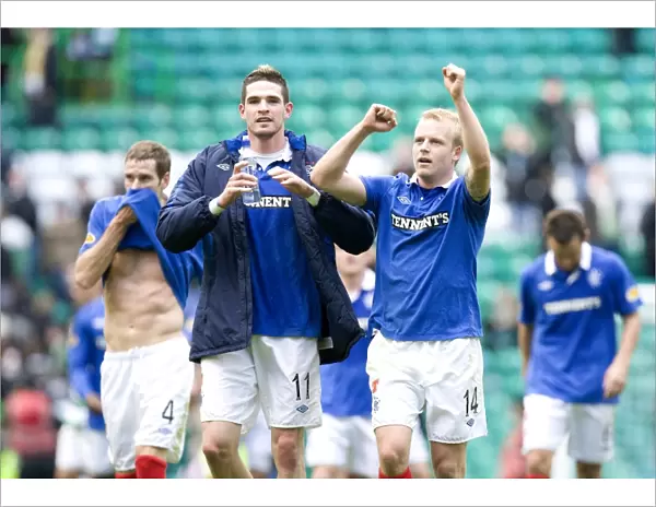Triumphant Celebration: Kyle Lafferty and Steven Naismith's Glory Moment (3-1) - Rangers Victory Over Celtic