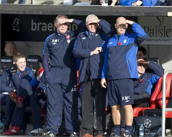 Rangers Glorious Triumph: McCoist, Smith, and McDowall Celebrate 3-1 Victory over St. Mirren in the Scottish Premier League