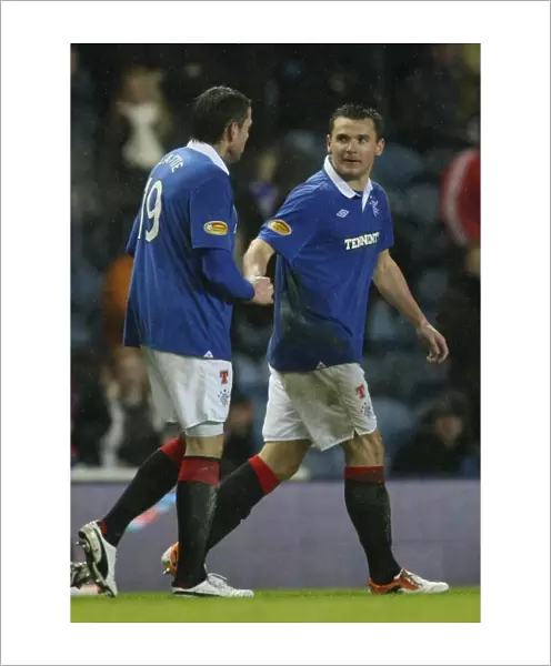 Rangers Triumph: Lee McCulloch and James Beattie's Unforgettable Goal Celebration (3-0 vs. Kilmarnock, Scottish Cup)