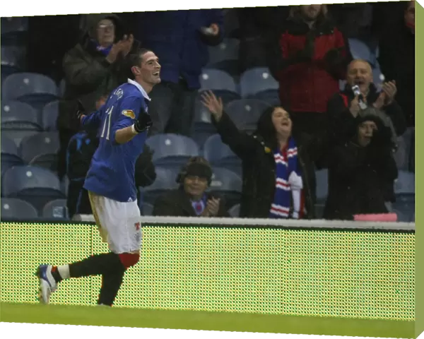 Rangers Kyle Lafferty: 3-0 Goal Celebration vs. Kilmarnock in Scottish Cup Fourth Round at Ibrox