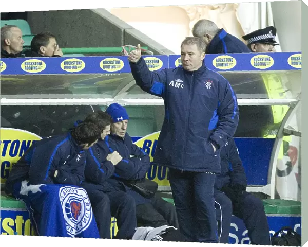 Ally McCoist in the Heat of the Battle: Rangers Triumph over Hibernian (2-0) in the Scottish Premier League