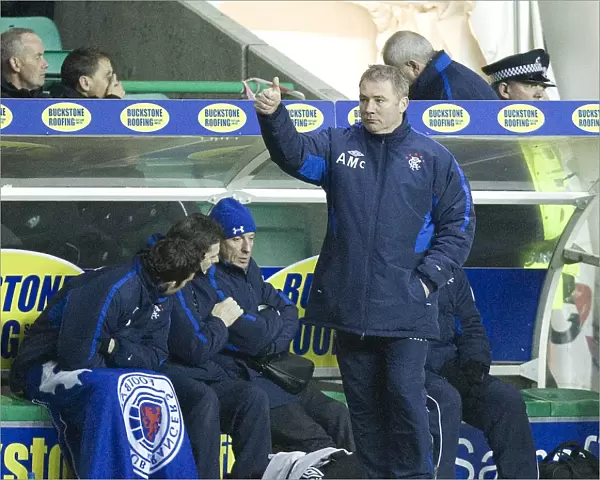 Ally McCoist in the Heat of the Battle: Rangers Triumph over Hibernian (2-0) in the Scottish Premier League