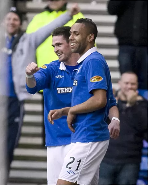 Rangers: Lafferty and Bartley Celebrate Goals in 4-0 Win Over Saint Johnstone at Ibrox Stadium (Scottish Premier League)