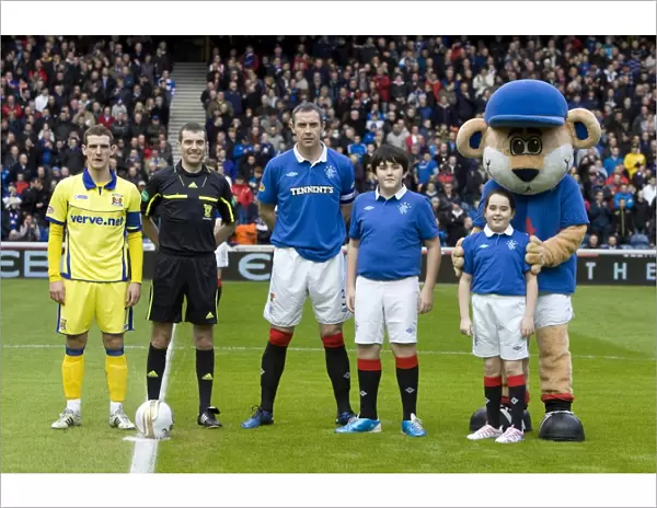 Exciting Rangers Victory: Mascots Celebrate Rangers 2-1 Kilmarnock at Ibrox Stadium