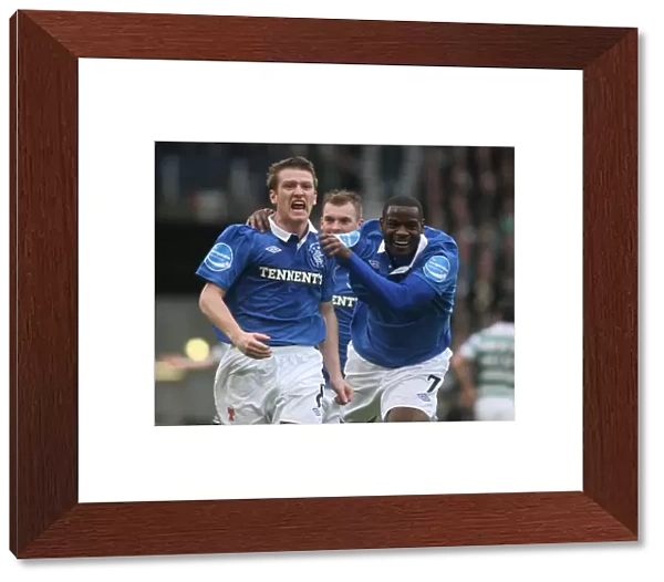 Rangers Football Club: Davis and Edu Celebrate Co-operative Cup Victory Over Celtic (2011)