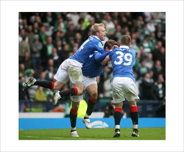 Rangers Unforgettable Co-operative Cup Victory: Jelavic, Naismith, and Wylde's Triumphant Celebration Over Celtic (2011)