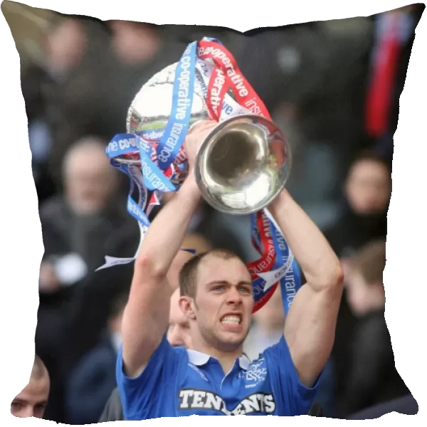 Rangers Football Club: Steven Whittaker Lifts the Co-operative Cup Trophy (Champions 2011)