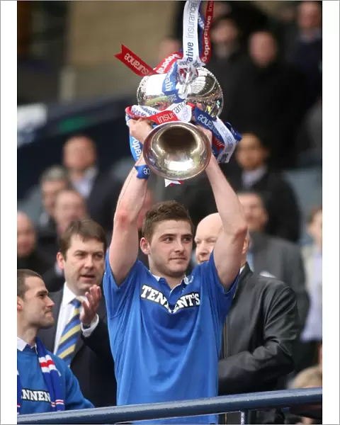 Rangers Football Club: Kyle Hutton Lifts the Co-operative Cup Trophy Against Celtic at Hampden (2011 Champions)