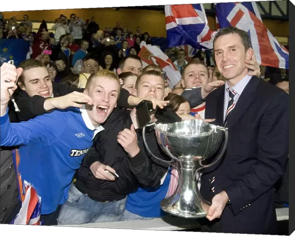 Rangers Football Club: David Weir and Fans Celebrate Co-operative Cup Victory at Ibrox Stadium (2011)