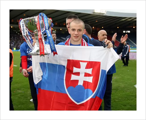 Rangers Vladimir Weiss: Triumphant Celebration in Co-operative Cup Final Victory over Celtic (2011)