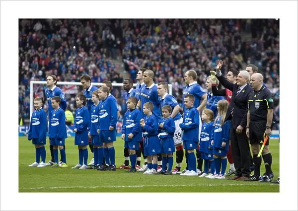 Rangers vs Celtic: Champions Clash in the Co-operative Insurance Cup Final at Hampden Stadium (2011) - Rangers Players Gear Up for Battle