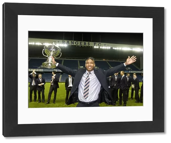 Rangers Football Club: El Hadj Diouf's Triumphant Co-operative Cup Victory Celebration at Ibrox Stadium (2011)