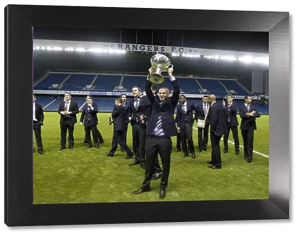 Rangers Football Club: Vladimir Weiss's Triumphant Co-operative Cup Victory Celebration at Ibrox Stadium (2011)