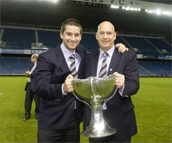 Rangers Football Club: Owen and McDowall Rejoice in Co-operative Cup Victory with the Trophy