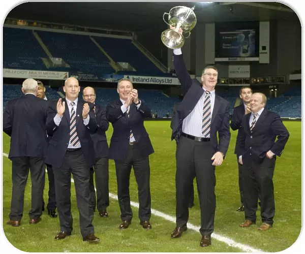 Rangers Football Club: Jim Stewart's Triumphant Moment with the Co-operative Cup at Ibrox Stadium (2011)