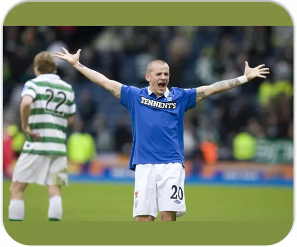 Rangers Vladimir Weiss celebrates at the end of the match
