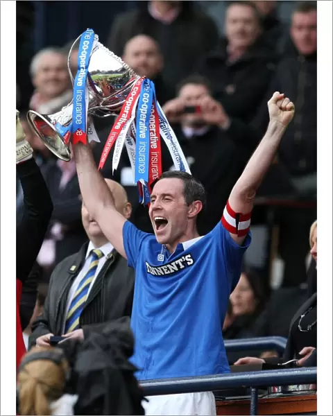 Rangers Football Club: David Weir's Co-operative Cup Triumph (2011) - Captain Lifts the Trophy
