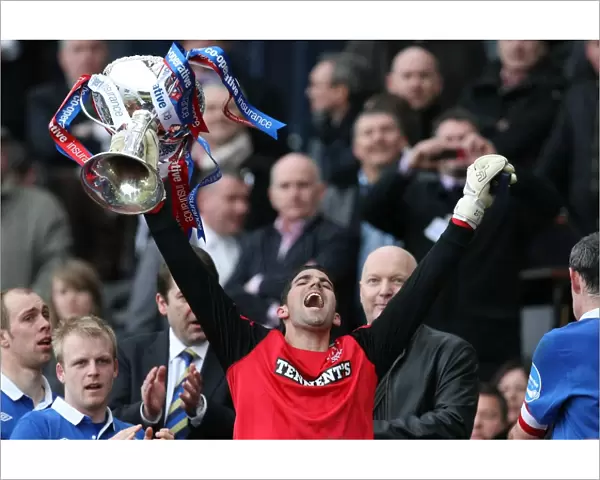 Rangers FC: Neil Alexander Celebrates Co-operative Cup Victory at Hampden Stadium (2011)