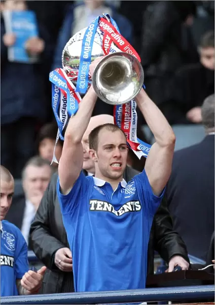 Rangers Football Club: Steven Whittaker Celebrates Victory in the 2011 Co-operative Cup