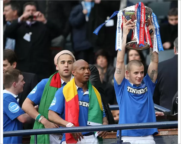 Rangers Vladimir Weiss Triumphs with the Co-operative Cup at Hampden Stadium (2011)
