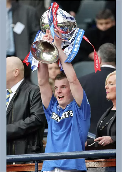 Gregg Wylde Celebrates with the Co-operative Insurance Cup after Rangers Victory over Celtic (2011)
