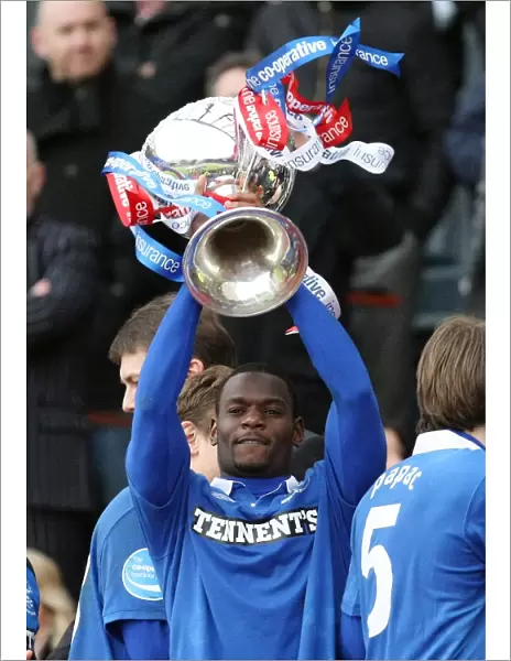 Rangers Football Club: Maurice Edu Celebrates Co-operative Insurance Cup Victory at Hampden Stadium (2011)