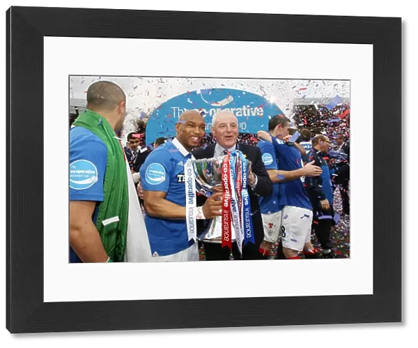 Rangers Football Club: Diouf and Smith Celebrate Co-operative Cup Victory over Celtic (2011)