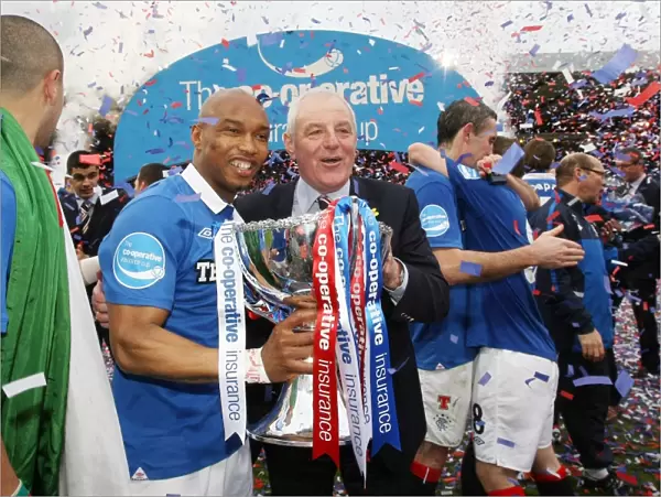 Rangers Football Club: Diouf and Smith Celebrate Co-operative Cup Victory over Celtic (2011)