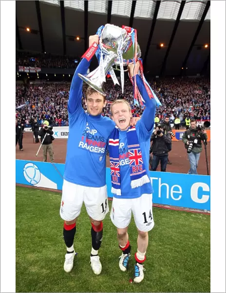 Rangers: Jelavic and Naismith Triumphantly Lift the Co-operative Cup (2011)