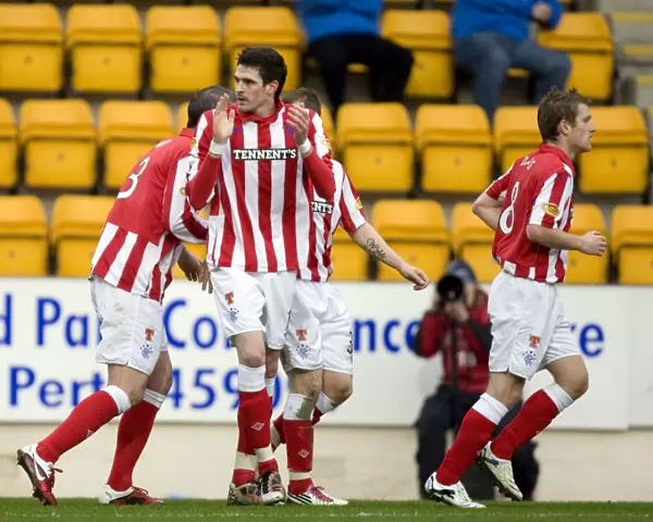 Rangers Kyle Lafferty: Exulting in His 2-0 Goal Against St. Johnstone (Scottish Premier League)