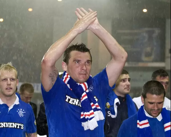 Lee McCulloch's Triumphant Celebration: Rangers 2-0 Dundee United at Ibrox Stadium
