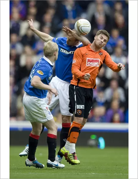 Steven Whittaker Scores the Second Goal: Rangers 2-0 Dundee United at Ibrox Stadium (Scottish Premier League)