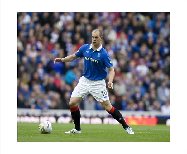 Steven Whittaker's Exultant Moment: Rangers 2-0 Dundee United at Ibrox Stadium, Clydesdale Bank Scottish Premier League