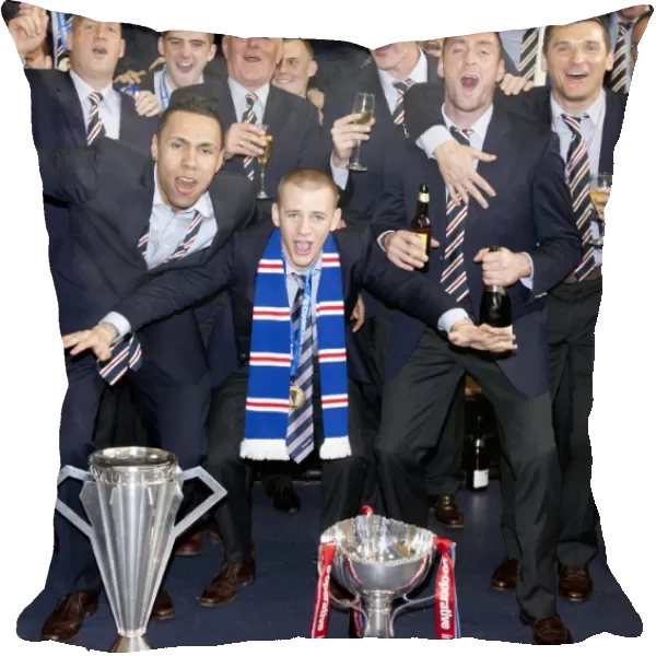 Rangers Football Club: 2010-11 Double Victory - Champions with Bartley, Weiss, McGregor, and McCulloch (SPL and League Cup)