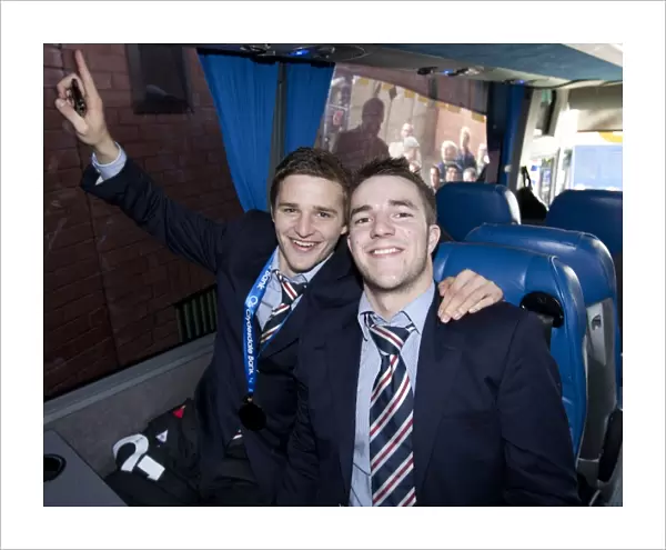 Champions on the Move: Ness and Little's Journey to Ibrox for the Kilmarnock Clash (Rangers SPL Champions 2010-11)
