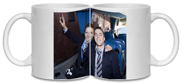 Champions on the Move: Ness and Little's Journey to Ibrox for the Kilmarnock Clash (Rangers SPL Champions 2010-11)