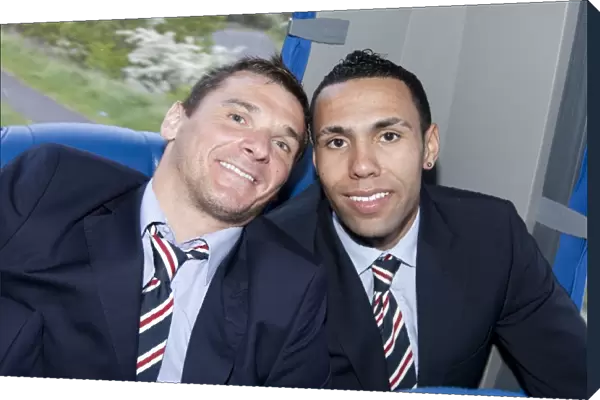 Champions on the Move: Lee McCulloch and Kyle Bartley's Victory Ride to Ibrox, Rangers SPL Champions 2010-11