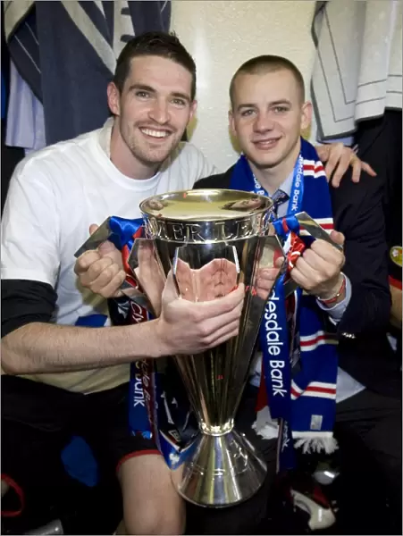 Rangers Football Club: Lafferty and Weiss's Euphoric Hat-trick and Championship Win Celebration in the Dressing Room (2010-11)
